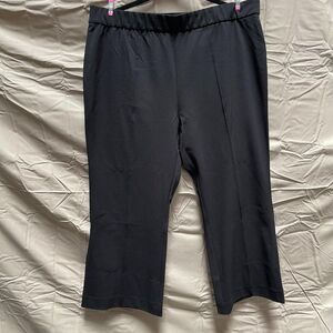 Alfani Pants Women's Plus Comfort Waist Black Flare Ankle Leg Crop